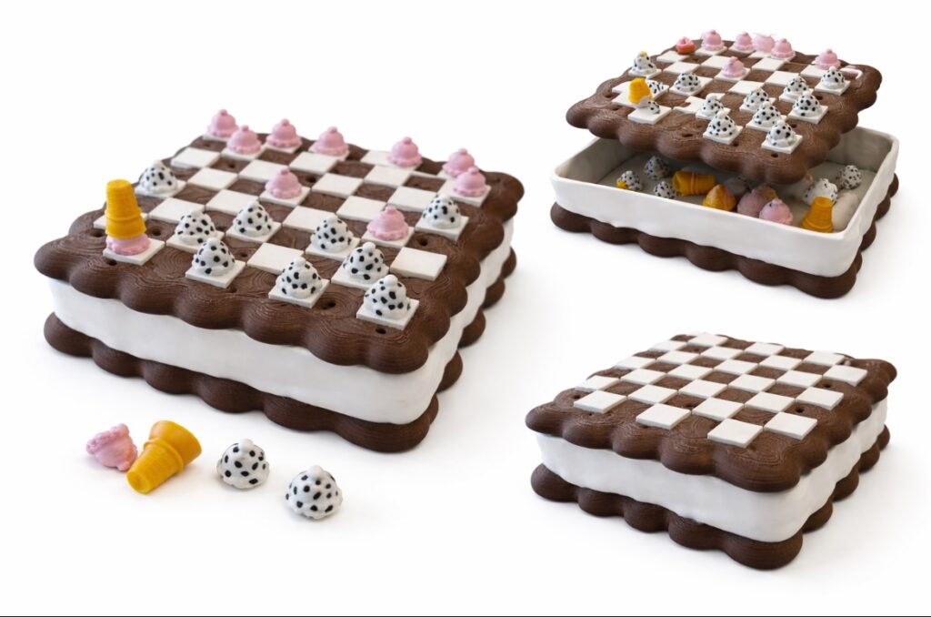 Ice Cream Sandwich CHECKER BOARD (3D printed!)